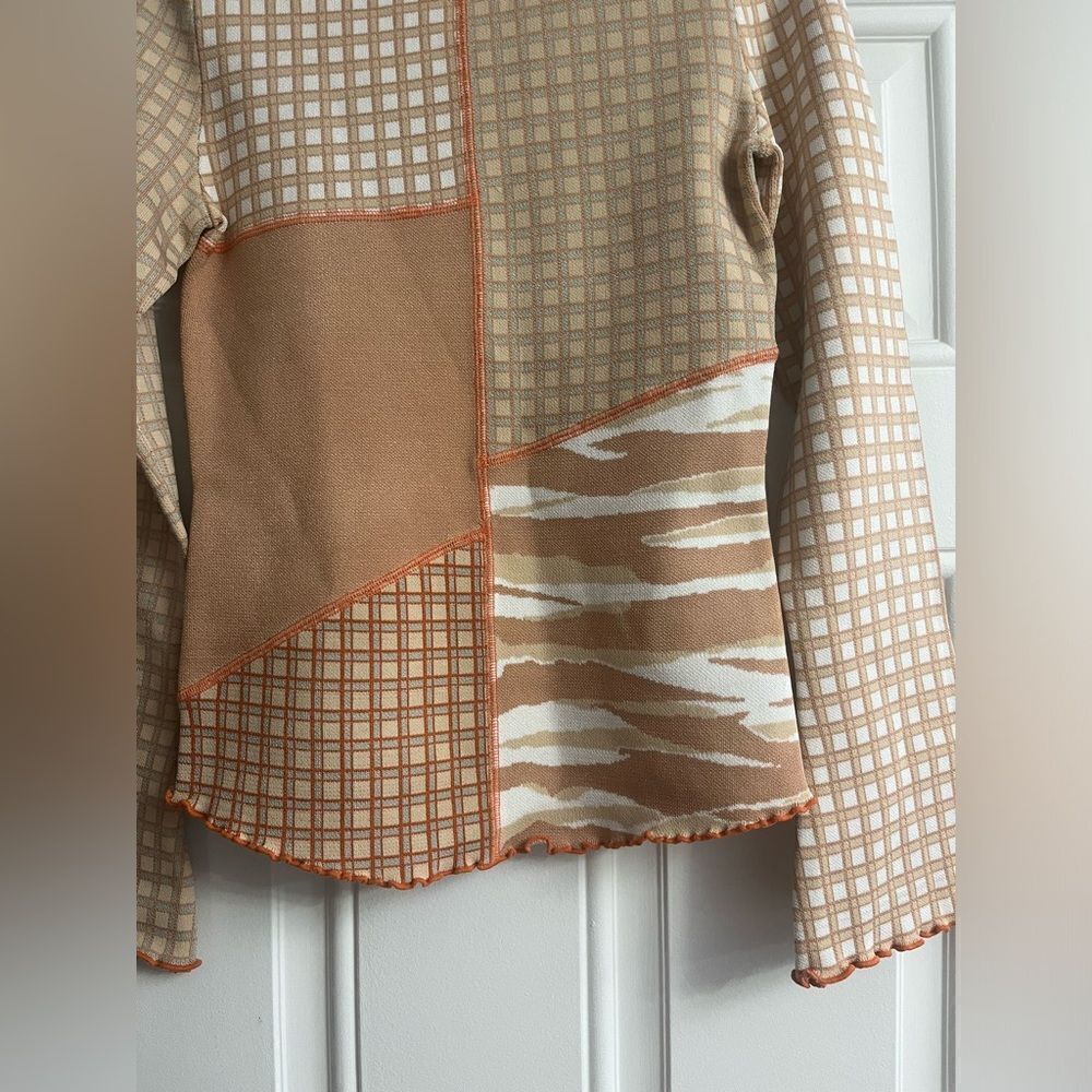 Jonathan Simkhai Xena Patchwork Pullover CaramelC… - image 4